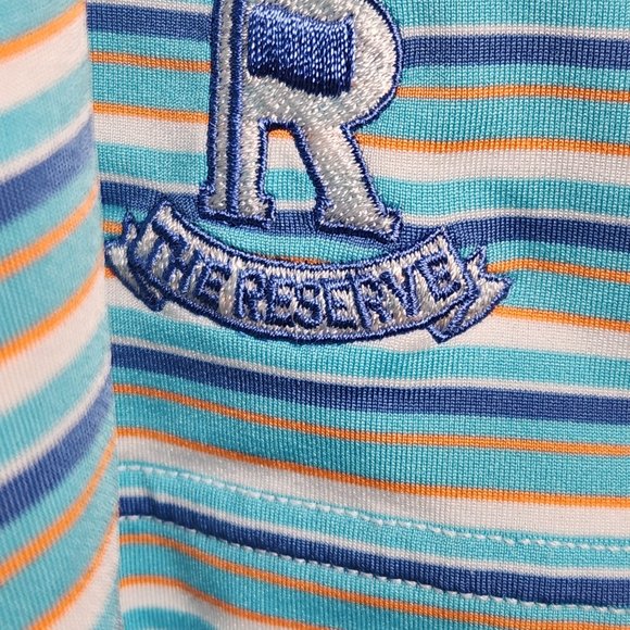 Straight Down Golf Polo Shirt Men’s XL Gray Striped Print Performance Top FstShp - Picture 6 of 11